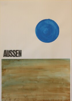 Aussen, Acryl auf Pape, 100x70cm